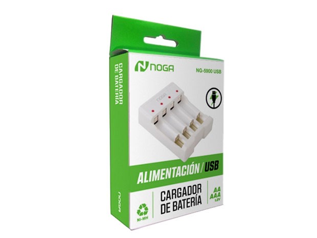 &u+ CARGADOR DE PILAS AA Y AAA NOGA NG-5900